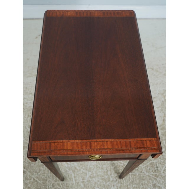 Councill Craftsmen Banded Drop Side Pembroke Table For Sale - Image 12 of 18