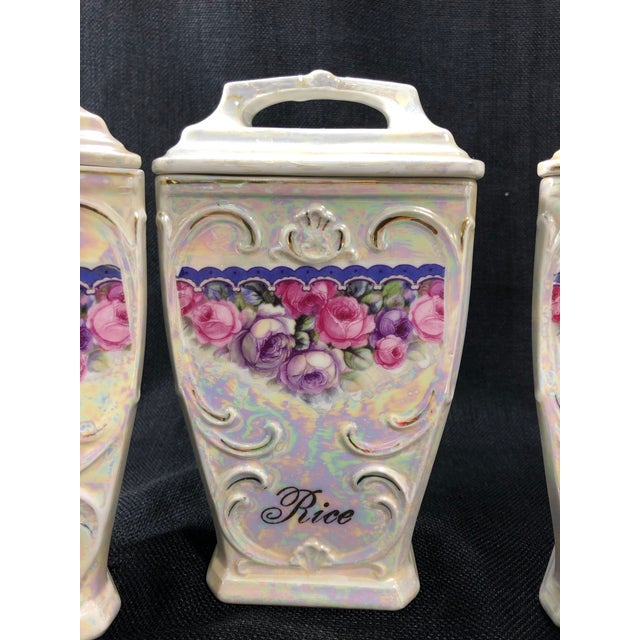 Antique German Lustreware Porcelain Canister Set 23 Pieces Chairish