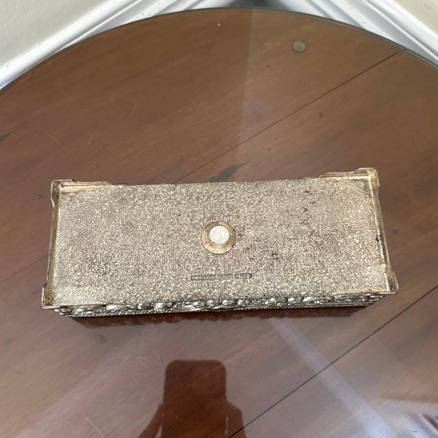 Metal Late 20th Century Vintage Godinger Jewelry Box Silver Plated For Sale - Image 7 of 8