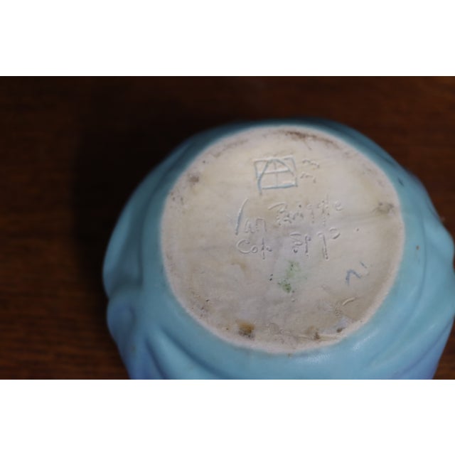 Ceramic Van Briggle Art Pottery Sculptural Leaf Vase For Sale - Image 7 of 10