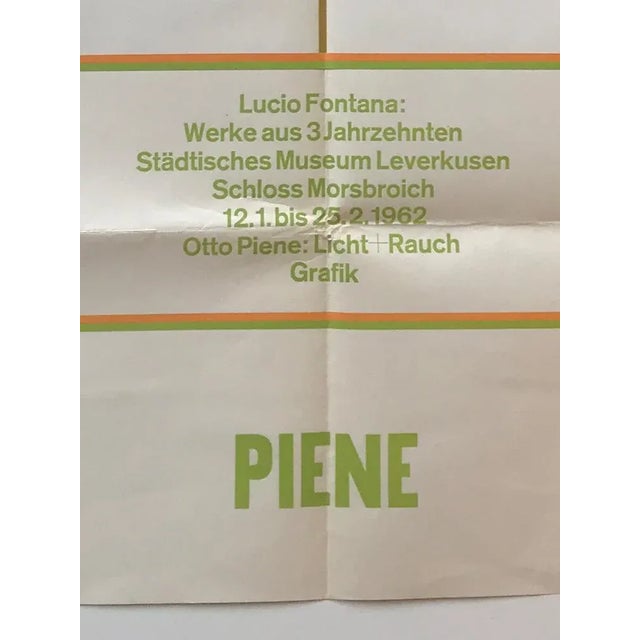 Early Zero Exhibition Poster by Lucio Fontana & Otto Piene, 1962 For Sale - Image 3 of 6