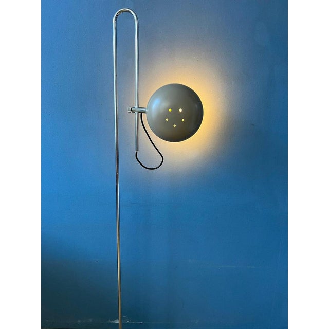 Vintage Beige Adjustable Floor Lamp For Sale - Image 6 of 11