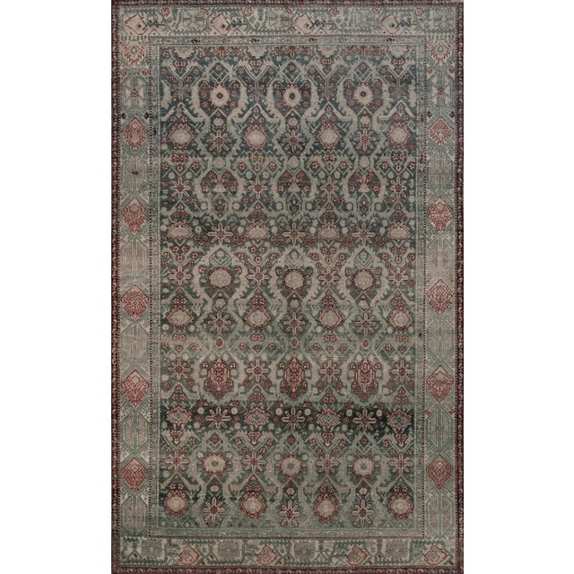 Ivory Antique Circa 1900 Handwoven Persian Malayer Rug For Sale - Image 8 of 8