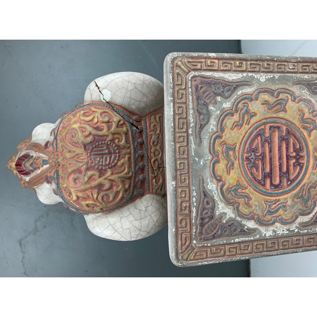 Sculpture Materials Vintage Chinese Elephant Garden Seat For Sale - Image 7 of 10