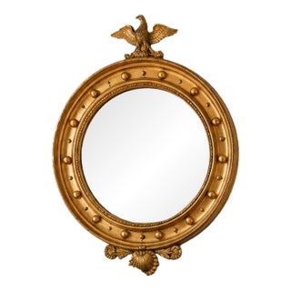 Large Vintage Federal Eagle Mirror With 13 Colony Balls, 25" X 33" For Sale