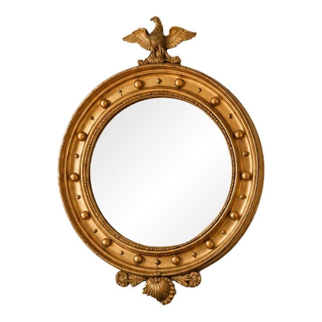 Large Vintage Federal Eagle Mirror With 13 Colony Balls, 25" X 33" For Sale