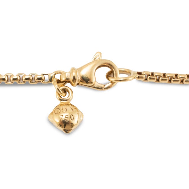 David Yurman Crossover 18k Yellow Gold Pave Diamond Station Long Chain Necklace For Sale In Houston - Image 6 of 8