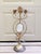Vintage Italian Florentine Art Nouveau Candelabra Candle Holder Mirror For Sale - Image 10 of 18