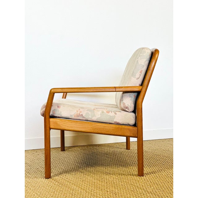 Danish Bench in Teak and Floral Fabric from Dyrlund, 1960s For Sale - Image 10 of 18