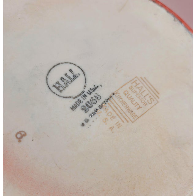 Vintage Red Hall Pottery Art Deco Sundial Covered Casserole Dish For Sale - Image 12 of 16