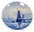 Large Blue and White Wall Plate with Handpainted Seascape after Mesdag from Royal Delft, 1960s For Sale