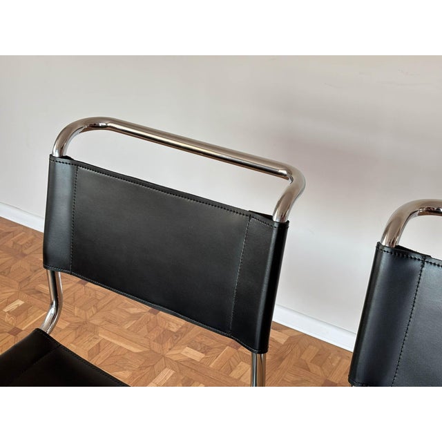 Black S33 Chairs by Mart Stam for Thonet, 1980s, Set of 2 For Sale - Image 8 of 18