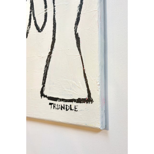 Abstract Sarah Trundle, Contemporary Abstract Still Life Painting, "Still Life in Black and White" For Sale - Image 3 of 3