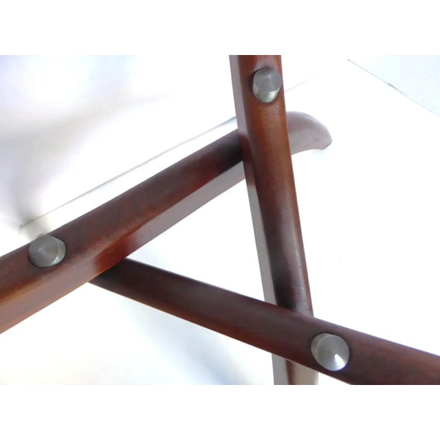 1960s Mid Century Modern Walnut Three-Leg Side Table Attributed to Forest Wilson For Sale - Image 12 of 15