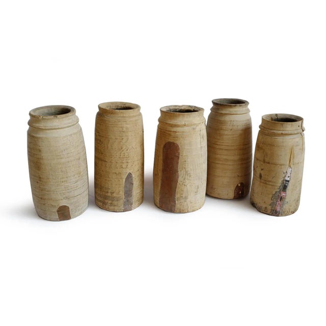 Mid 20th Century Vintage Old India Wood Lassi Pot For Sale - Image 5 of 6