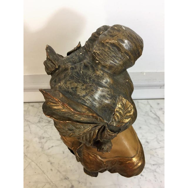 1900 - 1909 Friedrich Goldscheider, Girl with Flowers Bust, 1900, Terracotta For Sale - Image 5 of 15