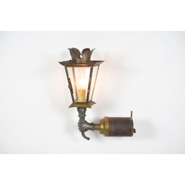 Mid-Century Style Handmade Brass Wall Sconce, 1980s For Sale - Image 11 of 11