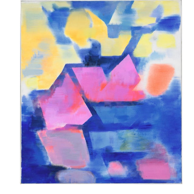 1980s "Sunrise Glow on the Bay" Abstract Acrylic Painting For Sale