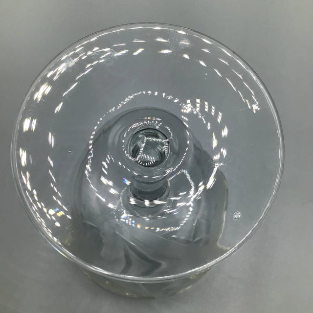 Vintage Rare European Abstract Line and Bubble Cut Crystal Stemware-Set of 40 For Sale - Image 11 of 13