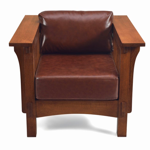 Craftsman Crofter Mission Style Arm Chair - Chestnut For Sale In Chicago - Image 6 of 10