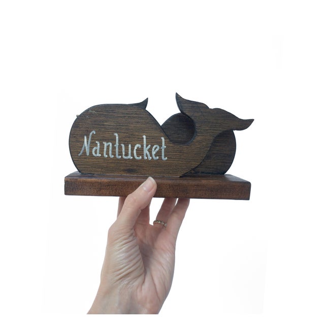 Vintage Nantucket Wooden Whale Nautical Napkin Holder Chairish