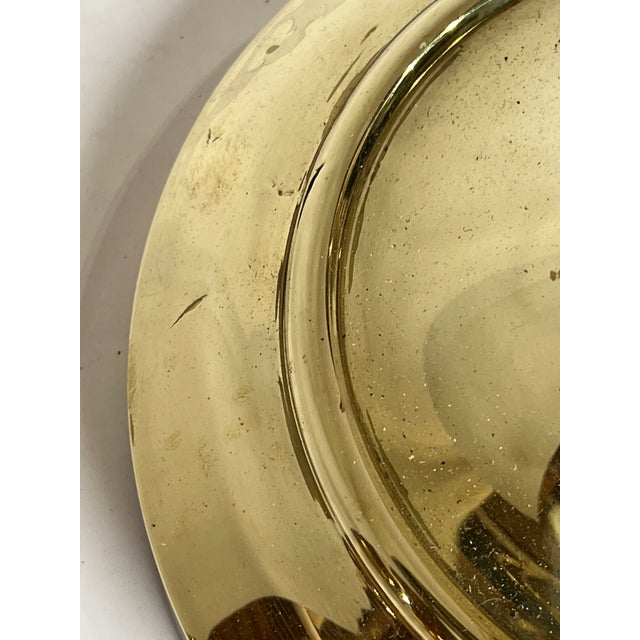 Vintage Solid Brass Towel / Valet Stand With Ring Holders – Mid Century Traditional For Sale - Image 10 of 12