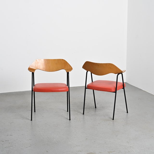 1950s Model 675 Armchairs by Robin and Lucienne Day for Airborne, 1950s, Set of 2 For Sale - Image 5 of 16