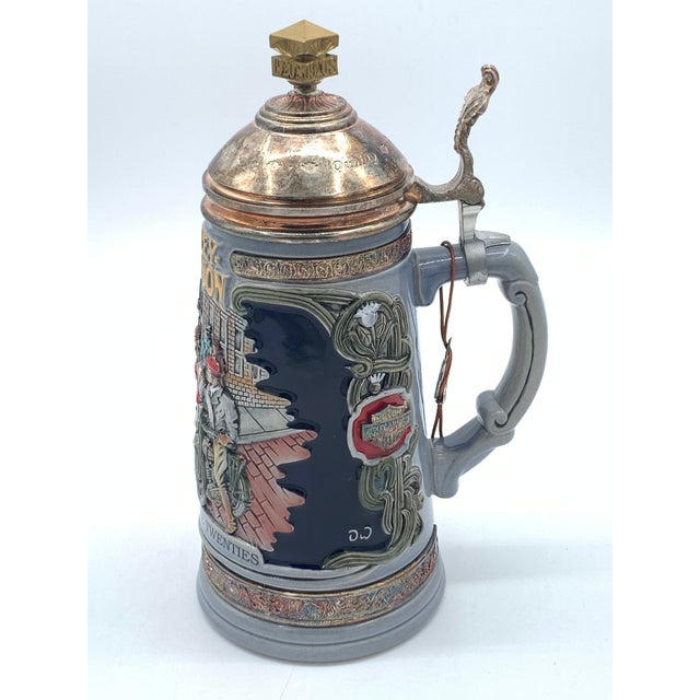 Metal Roaring Into the Twenties Harley Davidson Beer Stein For Sale - Image 7 of 10