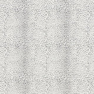 Schumacher Mini Leopard Indoor/Outdoor Fabric in Charcoal For Sale