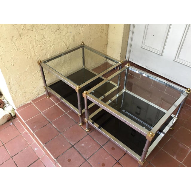 Art Deco Vintage Chrome Side Tables - a Pair For Sale - Image 3 of 9