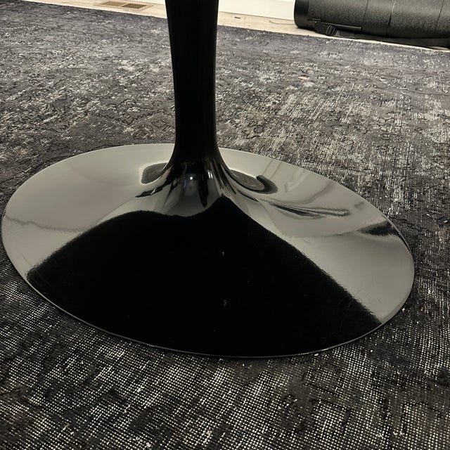 Mid-Century Modern Knoll Eero Saarinen Dining Table Black Marble Oval 72 Inch For Sale - Image 3 of 4