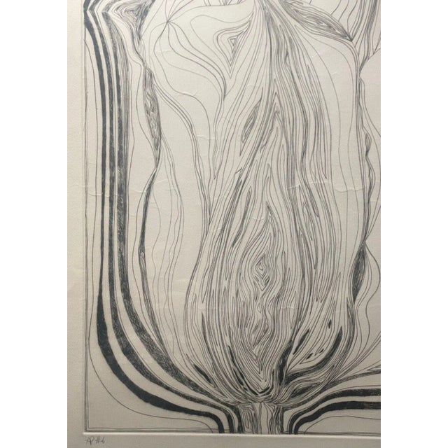 Vintage 1974 Lowell Nesbitt 'tulip' Mid Century Modern Flower Pop Art Etching For Sale - Image 10 of 12
