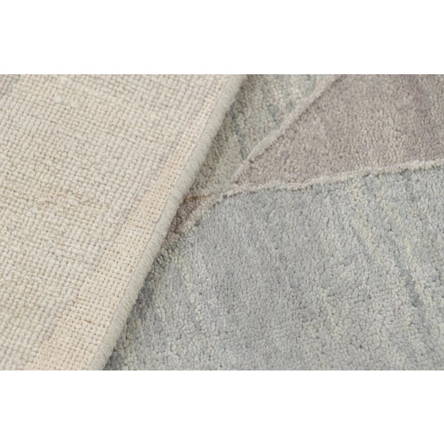 Textile Rug & Kilim Modern Rug With Abstract Geometric Patterns in Beige and Gray For Sale - Image 7 of 7