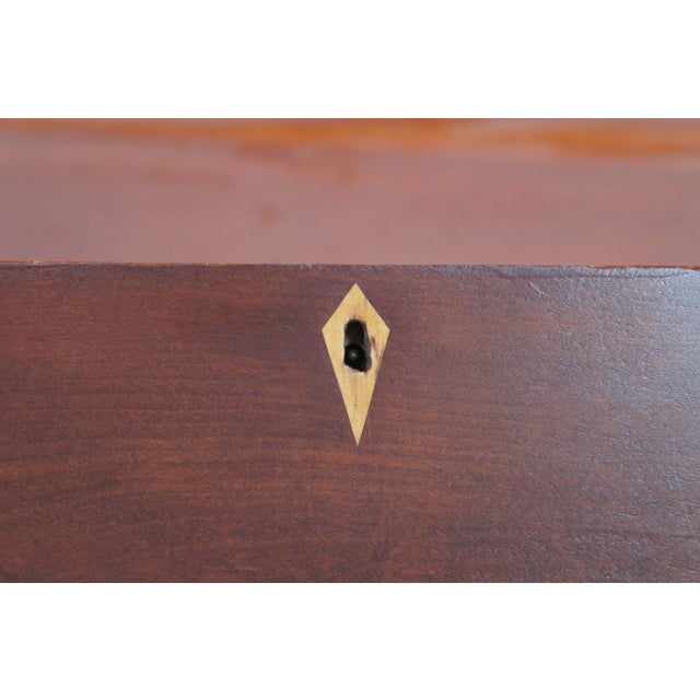 Antique 19th Century Mahogany Dovetailed Blanket Storage Trunk Chest Coffer For Sale - Image 9 of 12