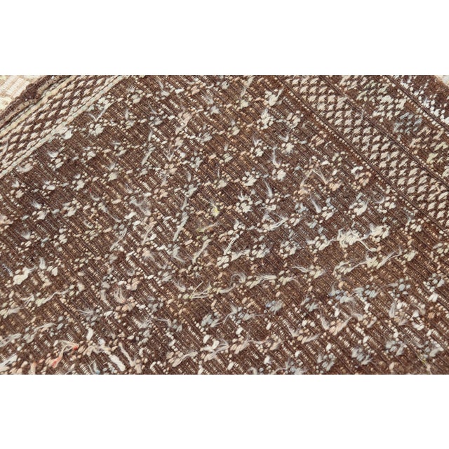 Turkish Kilim Gallery Runner With Ivory and Taupe Geometric Patten 6'4 X 11' For Sale - Image 10 of 10