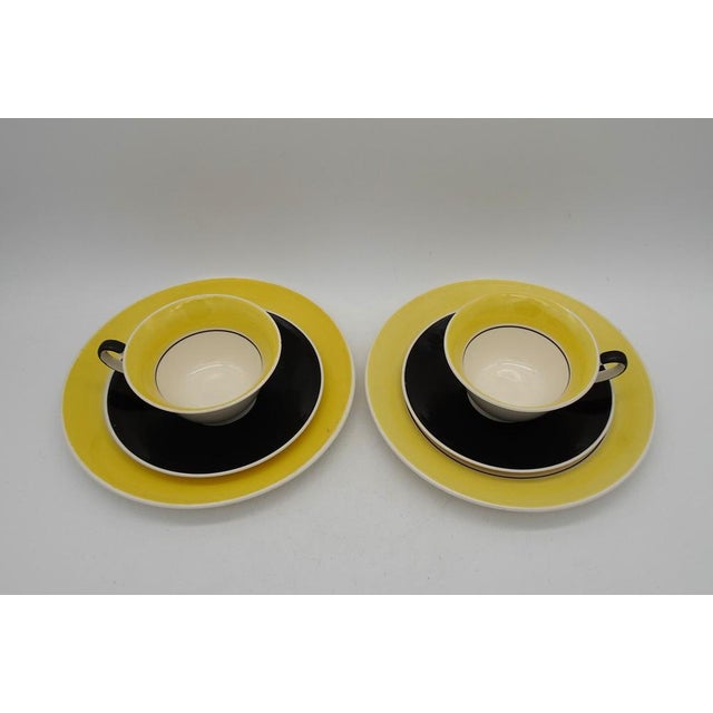 1930s Art Deco Dutch Ineke Service Set by Edmond Bellefroid for Petrus Regout Maastricht Koninklijke Sphinx, 1933, Set of 39 For Sale - Image 5 of 18