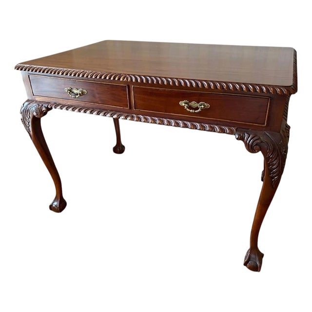 Chippendale Style Mahogany Writing Desk - Refinished For Sale