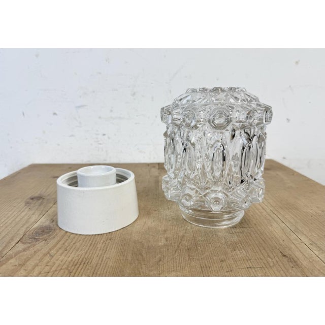 1970s Vintage White Porcelain Ceiling Light, 1970s For Sale - Image 5 of 9