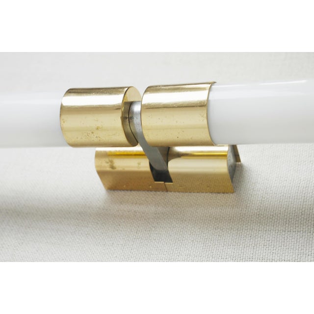 Vintage Italian Murano Glass and Brass Wall Sconce, 1960s For Sale - Image 9 of 11