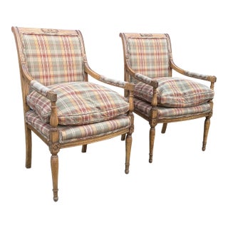 Pair of Mid 20th Century of French Directoire Style Arm Chairs For Sale