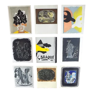 Vintage Mid 20th C. Modern Georges Braque Abstract Lithographs - Set of 9