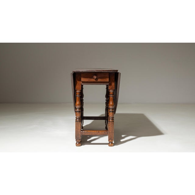 19th Century French Wooden Drop Leaf Table in Original Patina For Sale - Image 17 of 18