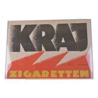 Advertising Poster for Kraj Cigarettes by W.H. Wittig, 1927 For Sale