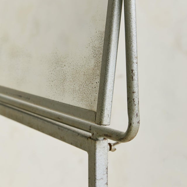 French Adjustable Metal Floor Mirror on Casters, 1940s - 2 Available For Sale In Chicago - Image 6 of 18