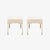 Montage Astor Brass Ottomans in Bone Ultrasuede by Montage, Pair For Sale - Image 4 of 6