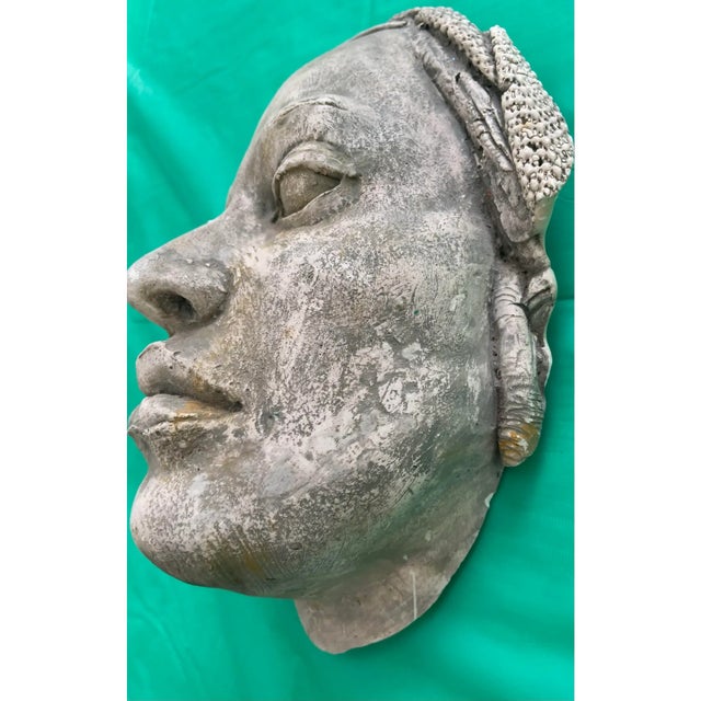 Sculpture Materials Mid 20th Century Postmodern Bust Sculpture Plaster Male Signed d'Esopo For Sale - Image 7 of 8