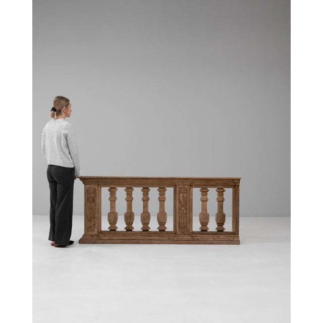 1780s French Hand-carved Oak Balustrade For Sale - Image 17 of 18