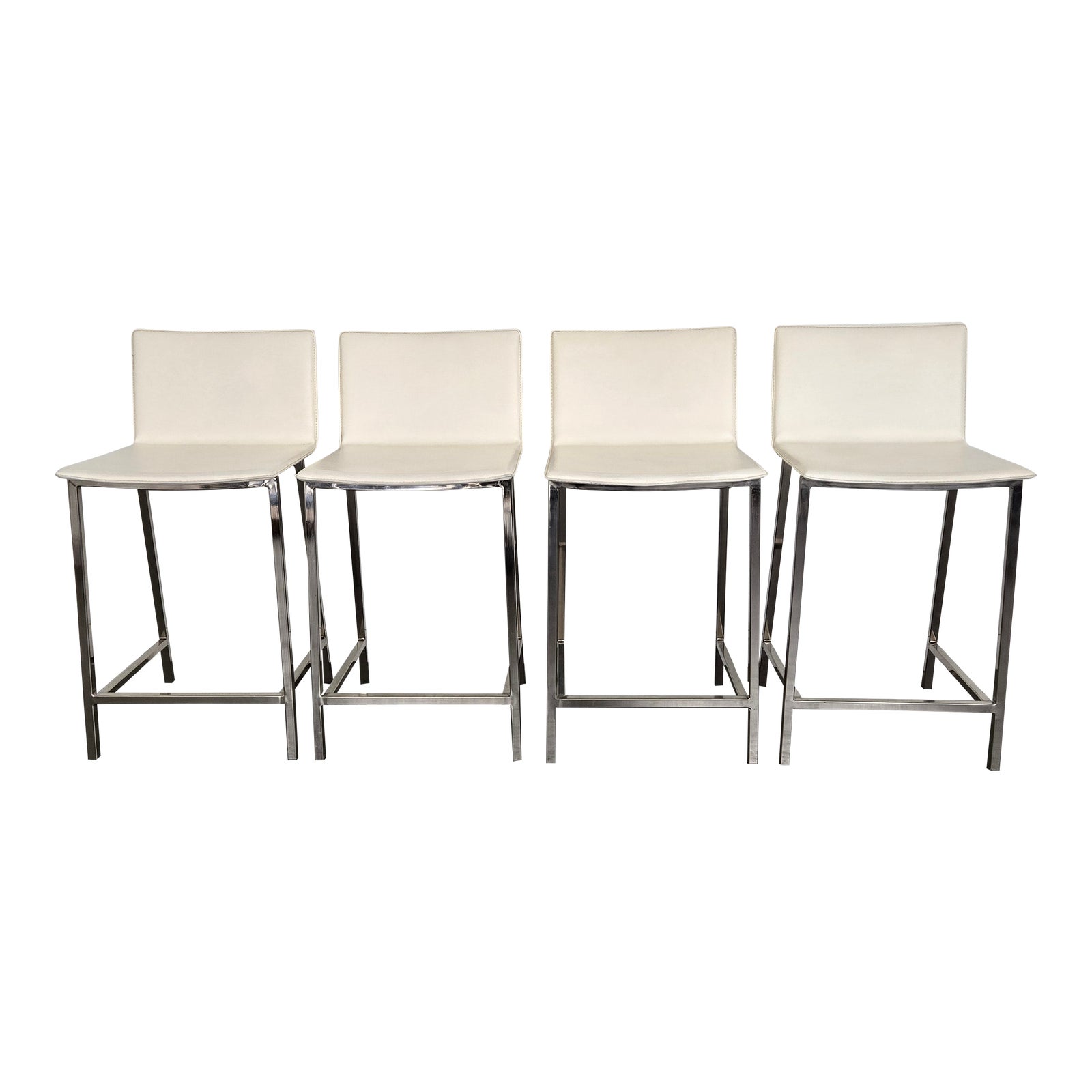 CB2 シービーツー　バースツール cb2 phoenix bar stools BC2 Phoenix bonded counter stool with chrome base, white