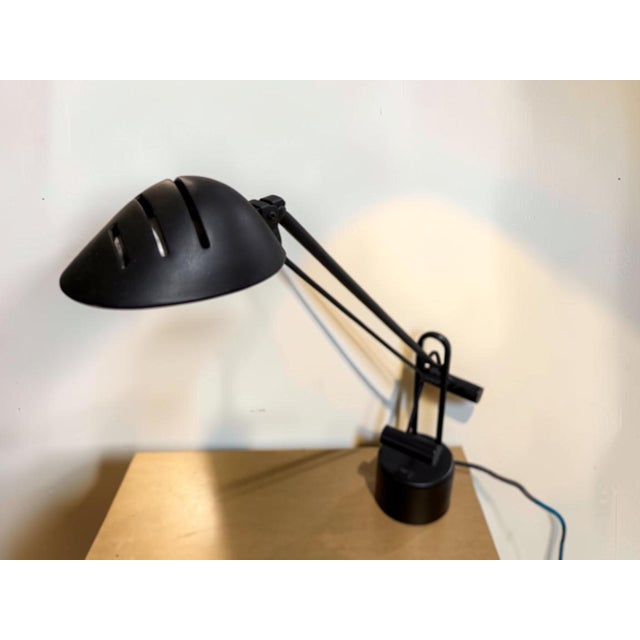 Postmodern Vintage 1990s Postmodern Black Counterbalance Adjustable Halogen Desk Lamp For Sale - Image 3 of 11