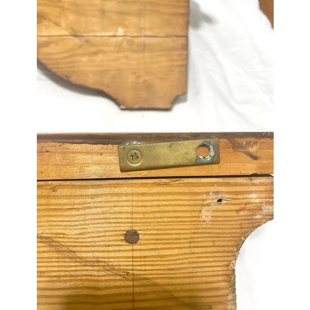Wood Antique Arts & Crafts Wall Shelves – 1920s Primitive Wood Brackets, Set of Two For Sale - Image 7 of 7